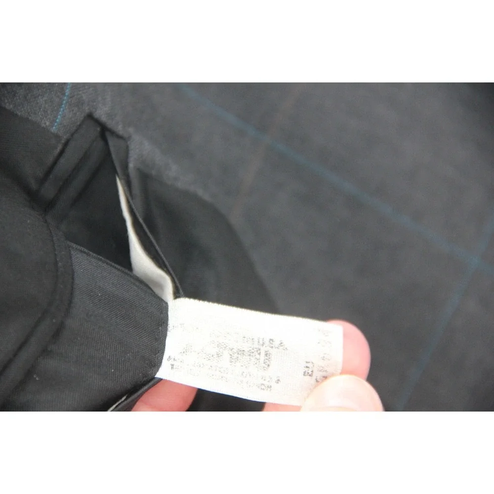 Polo University Club Blazer 40R Gray Windowpane Ralph Lauren Logo USA Sport Coat